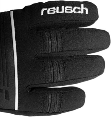 Дитячі гірськолижні рукавички Reusch Softshell, водонепроникні та вітрозахисні (чорно-сірі, розмір 6.5)