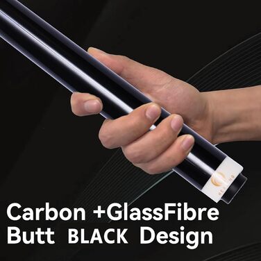 OKHEALING Професійний Більярдний Кіюк T700 з Карбону, 147 см, 12.4 мм, 8 зубців, для 8 та 9 куль