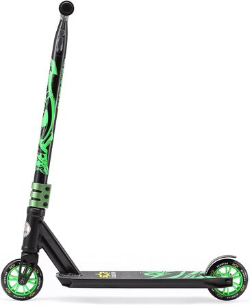 Трюковий самокат STAR SCOOTER Pro Sport для дітей від 5 років, алюмінієвий, 110 мм, HIC компресія, чорний/зелений