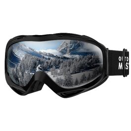 Гірськолижні окуляри OutdoorMaster OTG для дорослих та підлітків, матова чорна рама, лінзи Polykarbonat A1-vlt