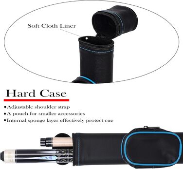 Професійний більярдний кий Ray Speed CGB-600 з жорстким кейсом: канадський клен, 58' (2-х частинний), 19 oz