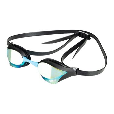Окуляри для плавання Arena Cobra Core Swipe Mirror Unisex - дзеркальні, антифог, UV-захист, 5 носових перемичок, чорний