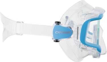 Маска для снорклінгу Cressi Liberty (2/3 скла) - прозора/блакитна/срібна