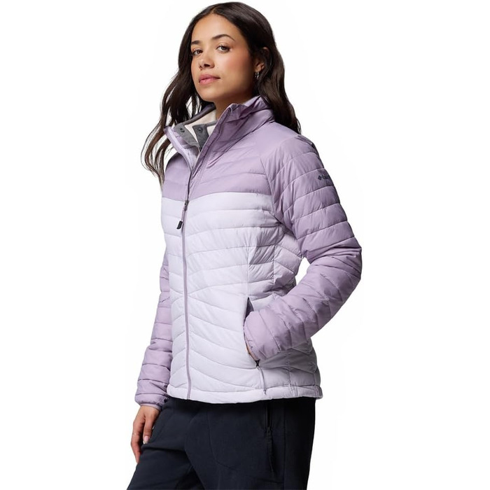 Жіноча куртка-пуховик Columbia Powder Pa Jacket, колір Lavender Pearl / Shale Purple, розмір L