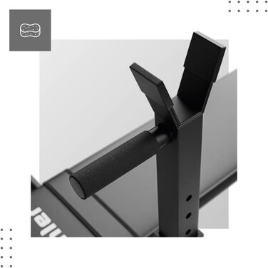 Мультифункціональна лавка ATHLER Gorilla 70 для фітнесу, регульована, зі стійкою та дип-станцією, складана, для домашнього спортзалу, максимальне навантаження 200 кг, чорна