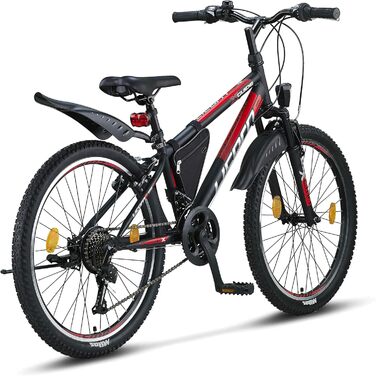 Гірський велосипед Licorne Bike Guide Premium 24 дюйми, 21 швидкість, для дівчат, хлопців, чоловіків і жінок