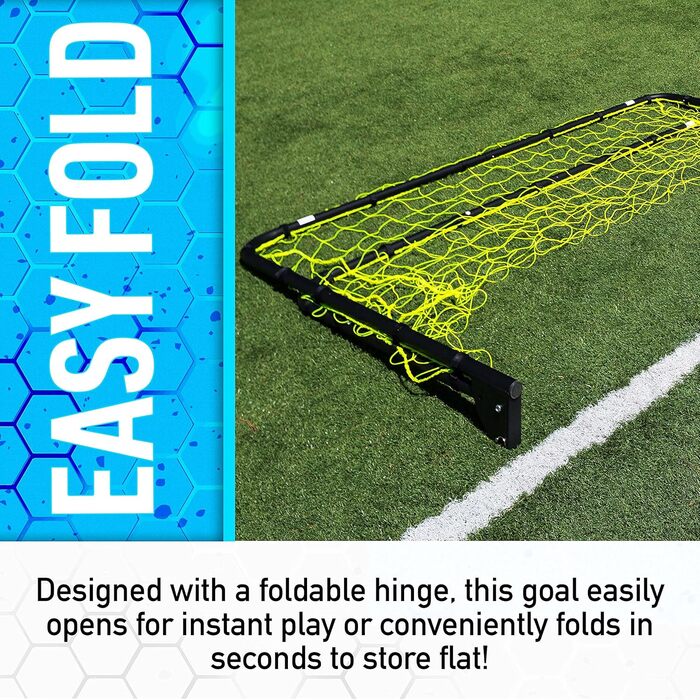 Ворота для футболу Franklin Sports, сталеві, складані, з сіткою, 1.8 x 1.2 м, чорні