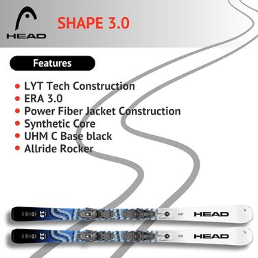 Гірські лижі HEAD Shape 3.0 + PR 10 GW Promo 149 см