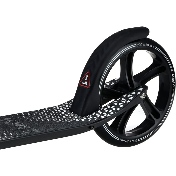 Самокат міський Mach1 Kick Scooter ALU з колесами 200мм, чорний, складаний - для дітей та дорослих