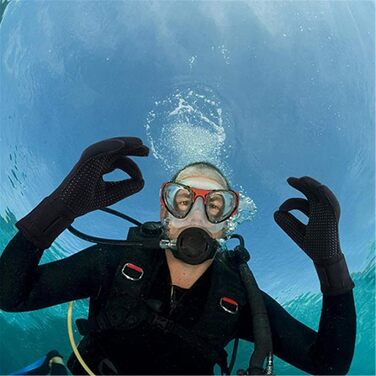 Рукавички для дайвінгу ZCCO з неопрену 3 мм / 5 мм, двошарові термо-рукавички з еластичним манжетом та антиковзким покриттям для дайвінгу, серфінгу, снорклінгу, розмір L 5 мм