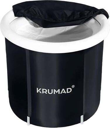 Естонна 320 L – Складана ванна для дорослих, для відпочинку та холодотерапії з насосом, кришкою, клапаном та підтримуючі трубки – Міцна ванна з ПВХ