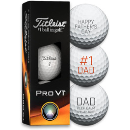 Гольф-м'ячі Titleist Pro V1 / Pro V1x, 3 шт., лімітована серія до Дня батька