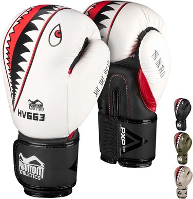 Боксерські рукавички Phantom Boxhandschuhe Fight Squad для MMA та тайського боксу | Чоловічі, білі, 12 Oz