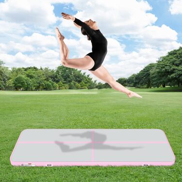 Надувний килимок для гімнастики BPB з електричним насосом. 10 футів. Килимок для акробатики, тренувань, гімнастики, йоги, пілатесу, бойових мистецтв та відпочинку на пляжі. Розмір: 300x100x10 см