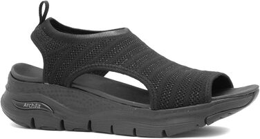 Сандлії Skechers Arch Fit City Catch для жінок (38 EU, чорний мілар з трикотажу)