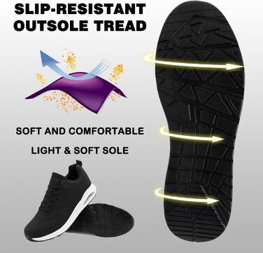 Кросівки для чоловіків Situkeke: бігові, для занять спортом, прогулянок та фітнесу (чорно-білі, 42 EU)