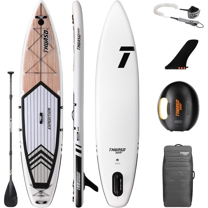 THURSO SURF Expedition Надувна SUP-дошка 350/381 см, вуглецеве весло, US фін, насос, рюкзак, страховий шнур