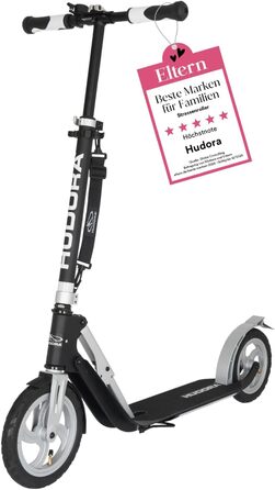 Самокат HUDORA BigWheel Air 230 з ручним гальмом, алюмінієвий, надувні колеса, міський, до 120 кг