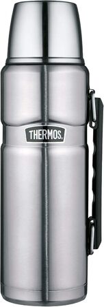 Термос і термочашка THERMOS Stainless King, нержавіюча сталь, 1,2 л + 470 мл, ізольовані, герметичні, для кави, підходять для посудомийки