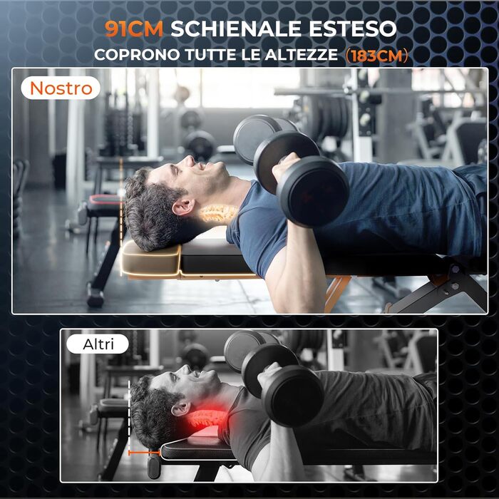 Складана лавка для тренувань 400 кг, регульована фітнес-лавка для всього тіла, мультифункціональна лавка для дому та спортзалу (190 см, 400 кг)