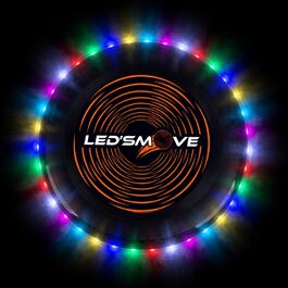 LED Фрісбі літаюча диско 38 LED, 12 режимів, USB-C, водонепроникне, чорний 22.5 см