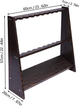 Тримач для бильярду HUSPOO на 10 київ та аксесуари, дерев'яний органайзер для бильярдного столу, настінний кріплення для бильярдного залу та клубу