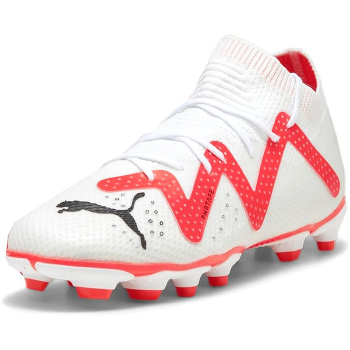 Дитячі футбольні бутси PUMA Future Pro FG/AG для підлітків (2 Little Kid, білий, чорний, Fire Orchid)
