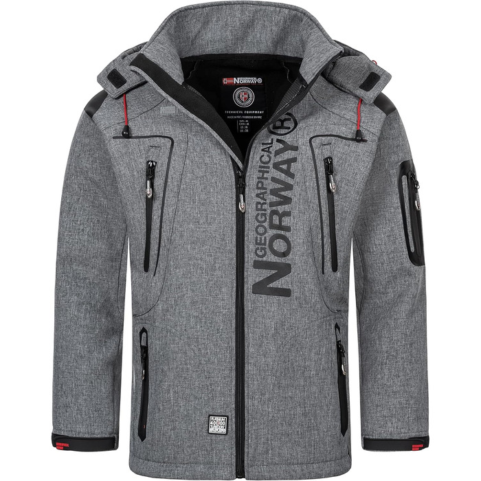 Функціональна куртка Geographical Norway Tangata для активного відпочинку, червона (S, Blended Grey)