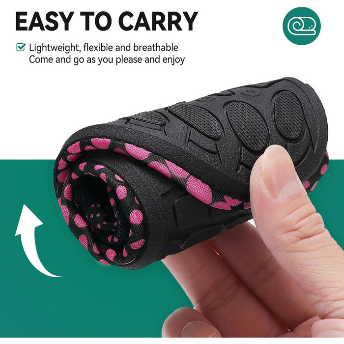 Аквашузи для плавання та йоги: легкі, швидковисихаючі, з антиковзким покриттям для жінок та чоловіків (39 EU), рожево-червоні