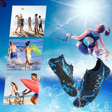 Водні шкарпетки WateLves: дихаючі, нековзні, для плавання та дайвінгу (44 EU, S901 Marineblau)