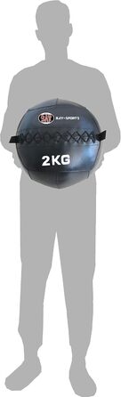М'яч Wall Ball Cross 2 кг, чорний, PVC, для функціонального тренування та кросфіту