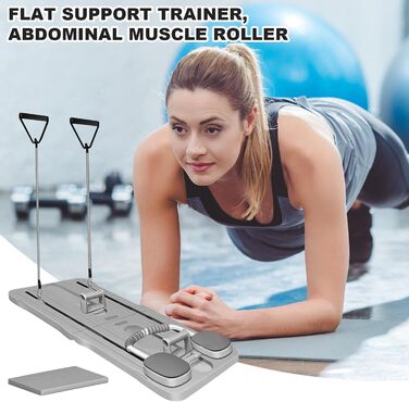 Планк-тренажер для преса і віджимань, фітнес-тренажер для дому, Pilates Reformer, зміцнення сідничних і спинних м'язів, балансування