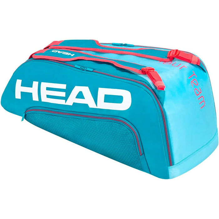 Тенісна сумка HEAD Tour Team 9r Supercombi, 9 ракеток, синьо-рожева