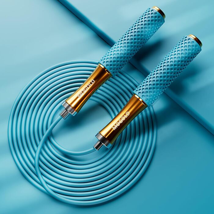 Стрибкове канат для чоловіків, жінок, дітей - з подвійними кульковими підшипниками, 360-градусний поворот, металевий руків'я, серцевина з силіконовим руків'ям, регульований, 3 м, для фітнесу, схуднення, чорний