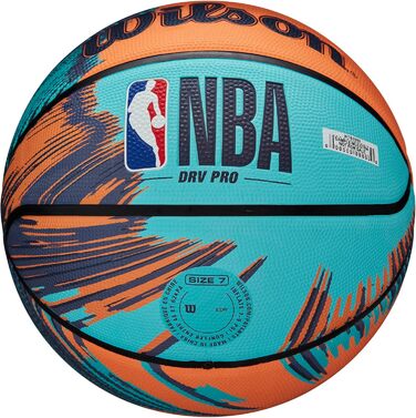 М'яч для баскетболу Wilson NBA Drv Pro Streak 7, синьо-оранжевий, для підлітків, універсальний