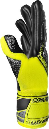 Воротарські рукавиці Reusch Profi Attrakt Gold X NC - професійні, для тренувань та ігор на траві та штучному покритті, жовто-срібно-чорні