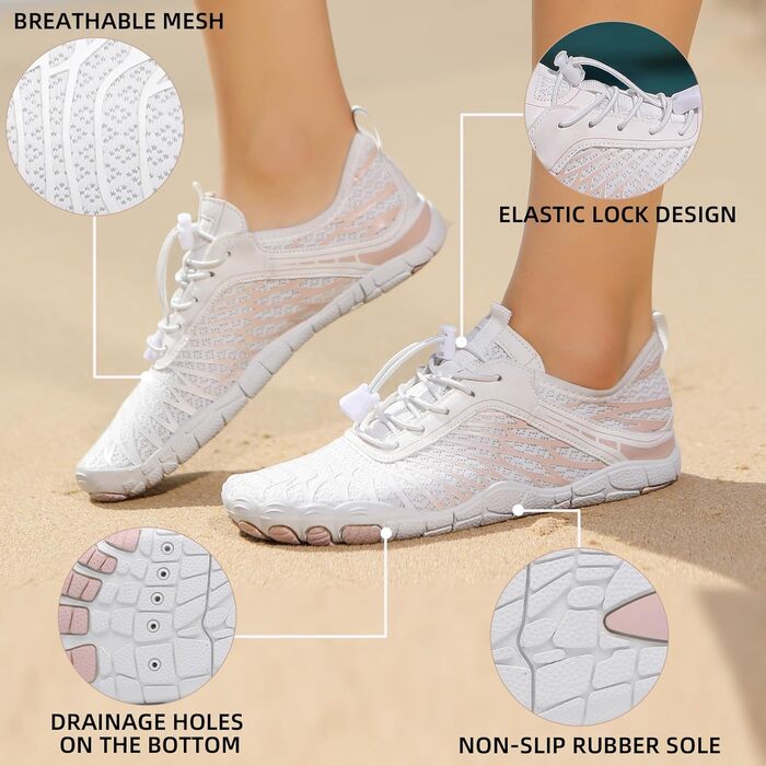 Босі кросівки для жінок та чоловіків: піші прогулянки, трейлраннінг, фітнес, плавання. Зручні, з широкою передньою частиною, чорні (36 EU)