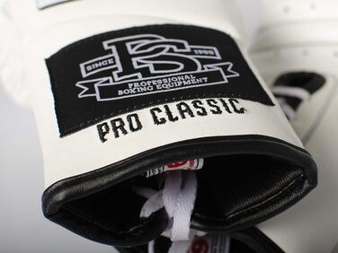 Боксерські рукавички Paffen Sport PRO Classic для змагань, шнурівка, білі, 10 унцій
