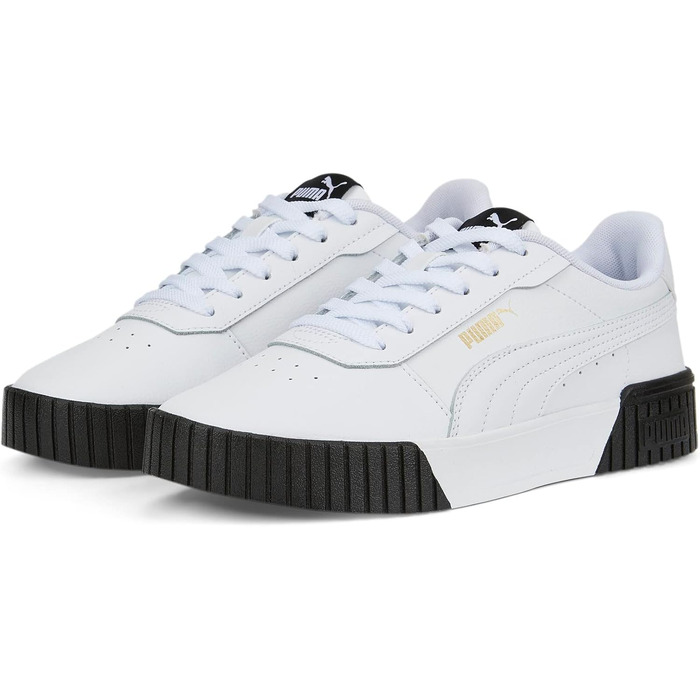 Жіночі кросівки Puma Carina 3.0 білі з золотими деталями, розмір 38 EU