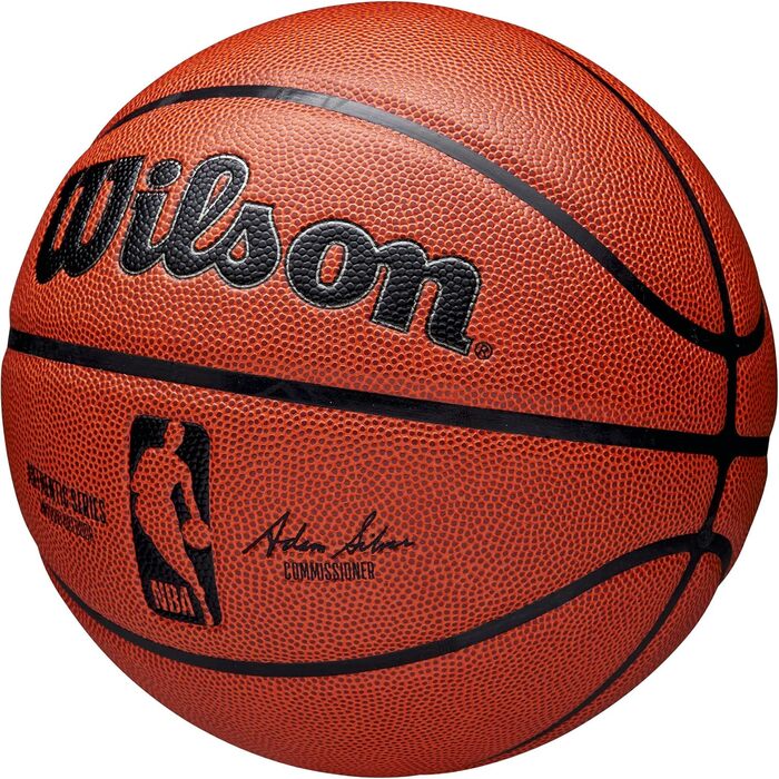 Баскетбольний м'яч Wilson NBA Authentic Series для залу та вулиці, розмір 7, помаранчевий, універсальний