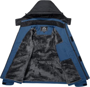 Чоловіча зимова куртка MAGCOMSEN з флісовою підкладкою, водонепроникна та вітронепроникна, тепла Softshell куртка для активного відпочинку з капюшоном (XXL, Коричневий)