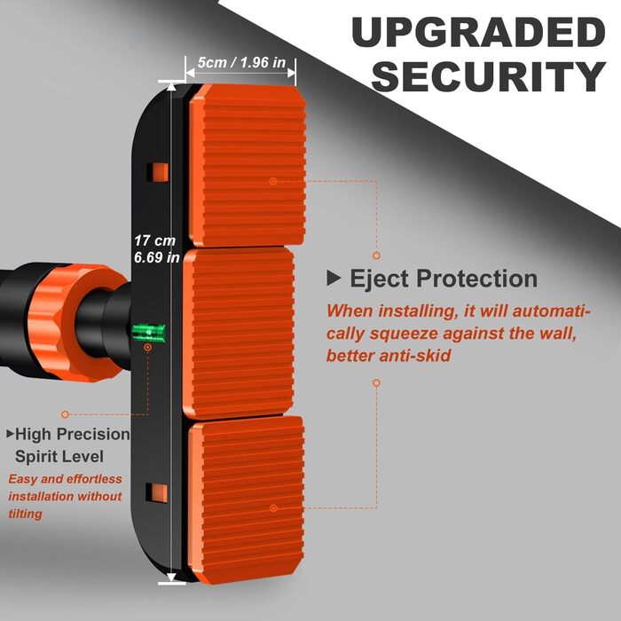 Кімнатна турнік для дверей без свердління, з поворотним замком, регульований 69-92 см, вантажопідйомність 200 кг, Apricot