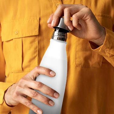 Фляга Mont-Clair з нержавіючої сталі 500 мл - термофляга, без BPA, з градієнтом кольору (білий/сірий)