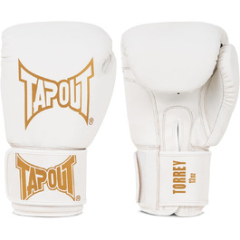 Боксерські рукавички Tapout з екошкіри Torrey, білі/золоті, 8 oz