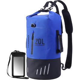 Водонепроникний рюкзак UZIRO 20L, Dry Bag, для активного відпочинку (Блакитний)