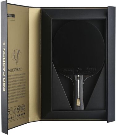 Тенісний стіл STIGA Pro Carbon + для досвідчених гравців – схвалено ITTF, технологія Touch Carbon – покращена швидкість, контроль та комфорт – чорний/червоний, одинарний