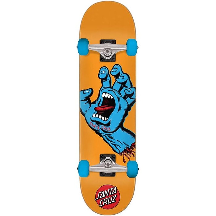 Скейтборд Santa Cruz 20x70 см, повний комплект, помаранчевий, Screaming Hand, 7.8''