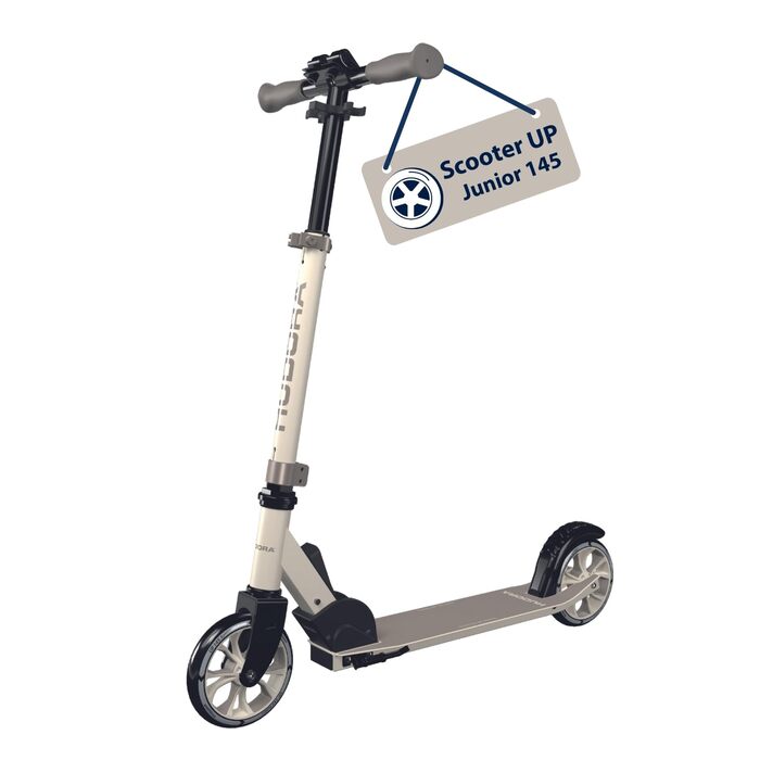 Дитячий самокат Hudora Scooter Up 145 Junior - безпечний та якісний самокат для дітей від 3 років, складна конструкція, регульована висота, 145 мм колеса (перламутровий)