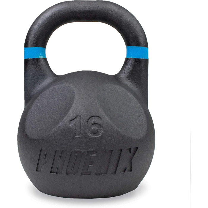 Гиря Phoenix Fitness Skull з важкого чавуну для фітнесу, бодібілдингу, силових та кардіо тренувань, професійне обладнання для дому та спортзалу, 12/16/20/24 кг
