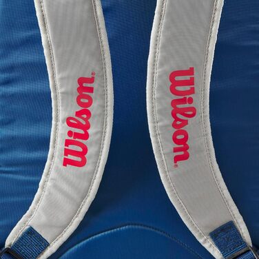 Дитячий тенісний рюкзак Wilson Junior, 2 відділення, до 2 ракеток, світло-сірий/червоний-синій